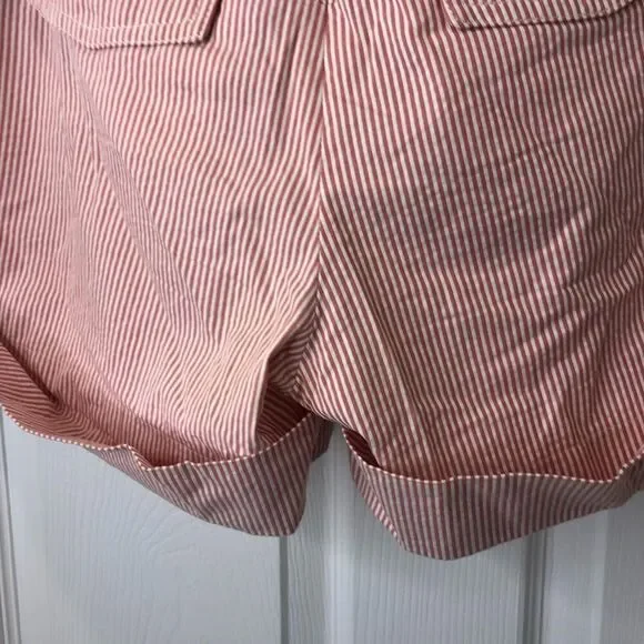 J. Crew pink and white striped city fit shorts, size 2 - Picture 9 of 11